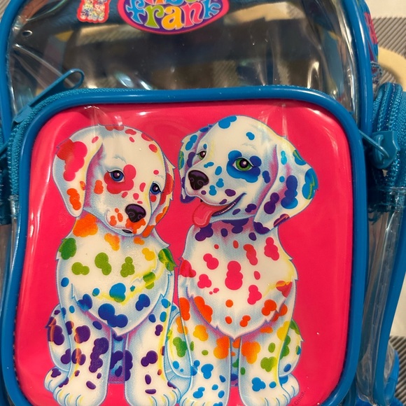 Vintage 90s Lisa Frank Spottie & Dottie Rainbow Dalmatians Clear Mini Backpack - Picture 3 of 10